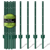 CLEASO 20-pack metal fence posts 5ft—durable and weather-resistant for long-lasting fences.