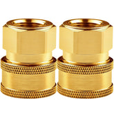 CLIO brass pressure washer couplers two-pack for versatile quick-connect switching
