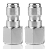 CLIO pressure washer coupler with one-quarter inch male quick-connect for fast tool changes