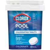 CLOROX Pool&Spa Active99 tablet close-up for quick disinfection