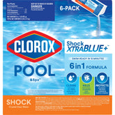 Clorox Pool&Spa Shock XTRABLUE Plus 6-pack clears water and fights microbes