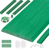 Cludoo garden stakes set with 120 pieces for sturdy tomato and vegetable support.