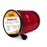 Cluparis 5lb square-trimmer-line spool; ideal for heavy-duty yard work.