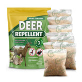 CLVDOFSS deer repellent 8-pack protecting garden plants from deer.