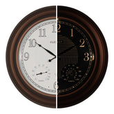 CLXEAST 24-Inch illuminated clock front view with warm backlight for easy reading