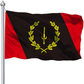 CLYTTE Black American Heritage Flag 1967 front view showing durable nylon and vivid print
