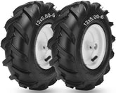CMOOD 13x5-6 tiller tire left side with aggressive tread for solid traction.