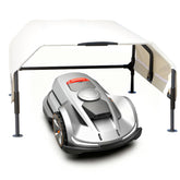 CNAINFC robot mower garage steel frame protecting mower from wind and rain