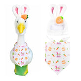 cnomg Easter porch goose bandana on goose enhances festive spring curb appeal