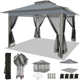 COBIZI 12x12 pop-up gazebo front view provides shade for outdoor gatherings.