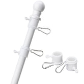 COCONUT 5ft flag pole assembly enables quick setup and clean display.