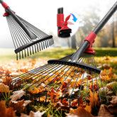 Cogardenshower collapsible leaf rake with 17-inch wide head for fast yard cleanup.