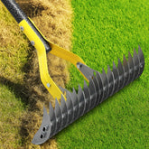 Cogardenshower dual-action thatch rake head close-up for deep dethatching