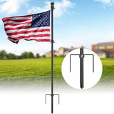 Cogardenshower heavy-duty ground flag pole 8.5ft for sturdy outdoor displays.
