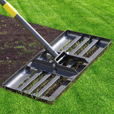 Cogardenshower lawn leveling rake ground plate 17x10 for precise topdressing.