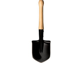 Cold Steel Special Forces Shovel with a rugged hardwood handle for versatile outdoor work.