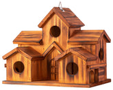 COLEBA 5-hole brown bird house exterior for durable outdoor use.
