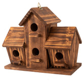 COLEBA Bird House front view highlights durable pine wood for outdoor nesting.