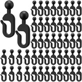 Colingmill 50-pack plastic hooks for gazebo curtains, ideal for secure canopy fits.