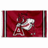 College Flags & Banners Co Arkansas Razorbacks vintage 3x5 banner flag for outdoor display