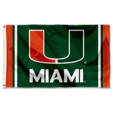 College Flags & Banners Co. Hurricanes Stripes 3x5 flag for tailgate display.