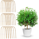 Coloch bamboo U trellis provides sturdy 16-inch support for potted plants.