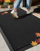 Color&Geometry front door doormat with non-slip backing for safer entry.