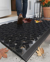 Color&Geometry super heavyweight TPE stormproof welcome mat front view showing durable all-weather performance.