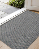 Color&Geometry ultra-thin door mat at the front door protects floors from dirt.