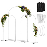 COLRASN 7.2ft wedding arch backdrop with durable metal frame for ceremonies.