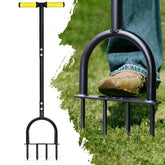 Colwelt lawn aerator with 38-inch height eases back strain.