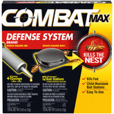 Combat Max bait stations in a kitchen corner for quick roach control.