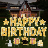 ComboJoy 16-inch Happy Birthday yard sign glows for outdoor celebrations.
