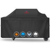 Comnova grill cover for Traeger Ironwood XL front view showing full-weather protection
