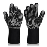 Comsmart BBQ Gloves with heat resistance up to 1472°F for grilling.