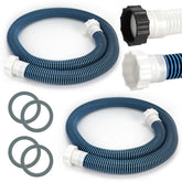 Conderyang 2-pack pool hoses with 1.5-inch diameter for above-ground pool connections.