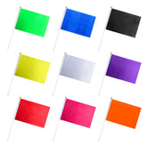 Consummate 45-pack red flag on desk for party decor.