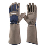 COOLJOB thorn-proof rose pruning gloves navy extended cuffs protect hands during pruning
