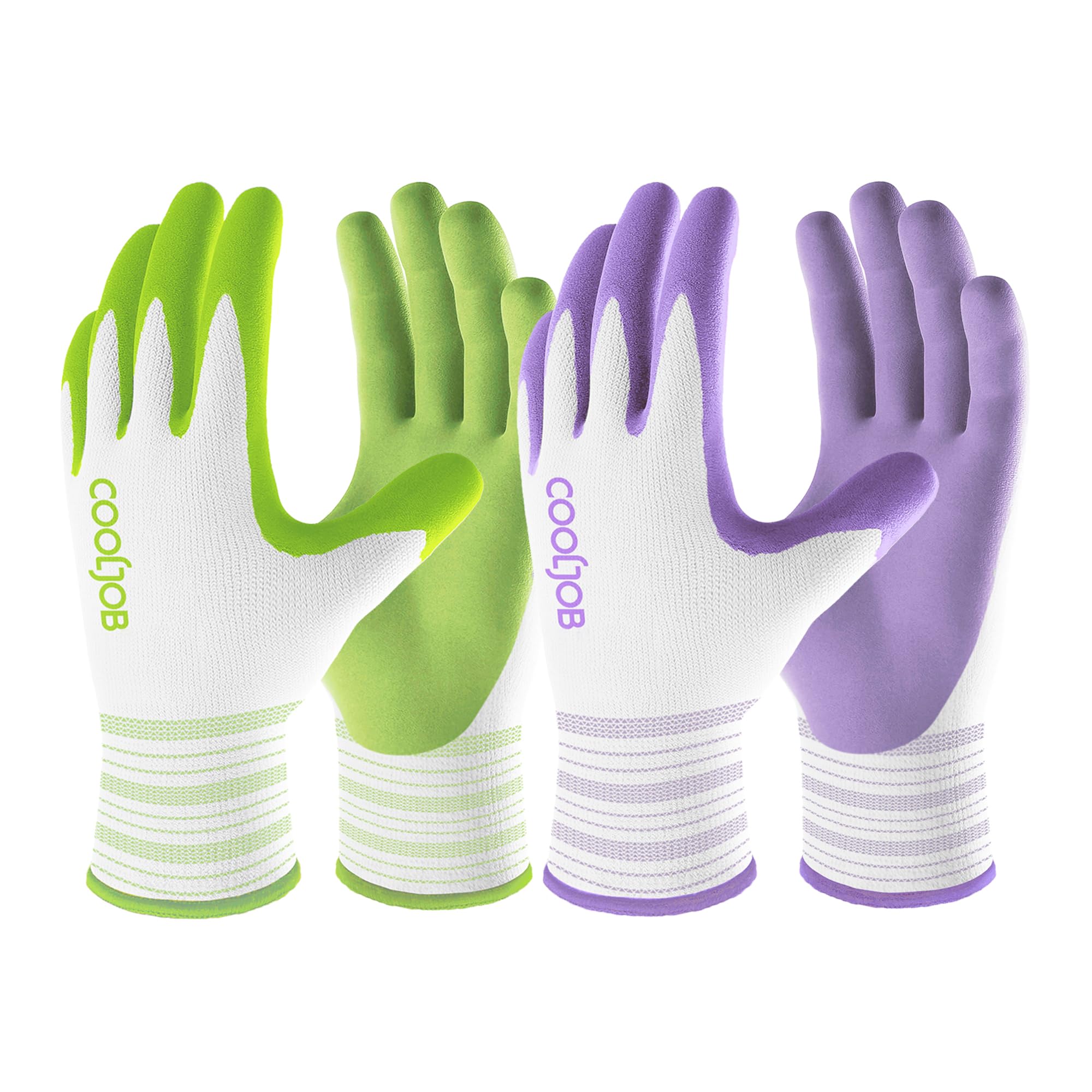 COOLJOB women's gardening gloves with breathable lavender knit protect hands in warm weather