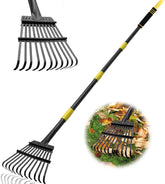 Coopvivi garden leaf rake with 9-inch width for easy yard cleanup