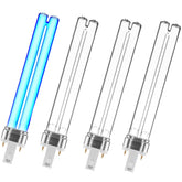 Coospider-Repta 4-pack UV bulbs ready for pond filtration replacement.
