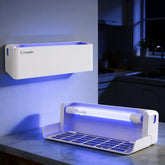 COOSPIDER UV fly catcher front view with discreet pest control and blue glow