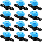 Copadri 12-pack valve close-up showing a durable barbed connection for leak-free setup.