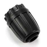 Copadri half-inch end plug with barbed lock sealing 1/2-inch drip line.