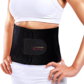 Copper Fit infrared sauna belt front view with adjustable wrap for secure fit