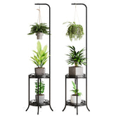 COPREE two-tier hanging plant stand on top rod showcases space-saving design for small rooms.