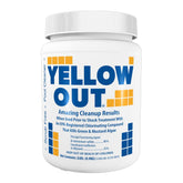 Coral Seas Yellow Out bottle pour for algae treatment in pools.