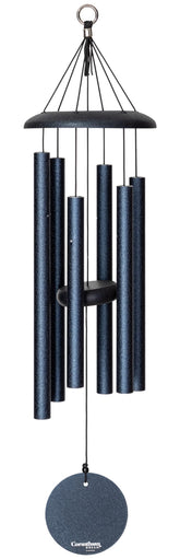 Corinthian Bells midnight blue wind chime dome enhances outdoor ambiance