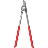 Corona Tools 33-inch bypass loppers showing cutting power for thick branches