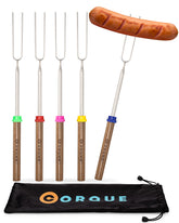 CORQUE marshmallow roasting sticks extendable 32 inch for safe backyard campfire roasting.